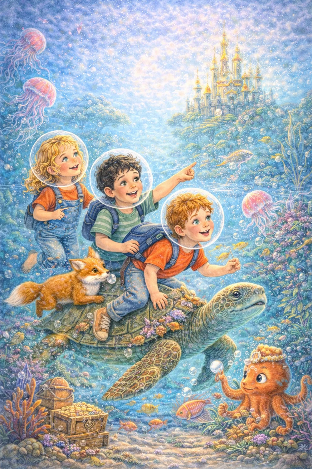 Tina und ihre Freunde auf einem fantasievollen Abenteuer
